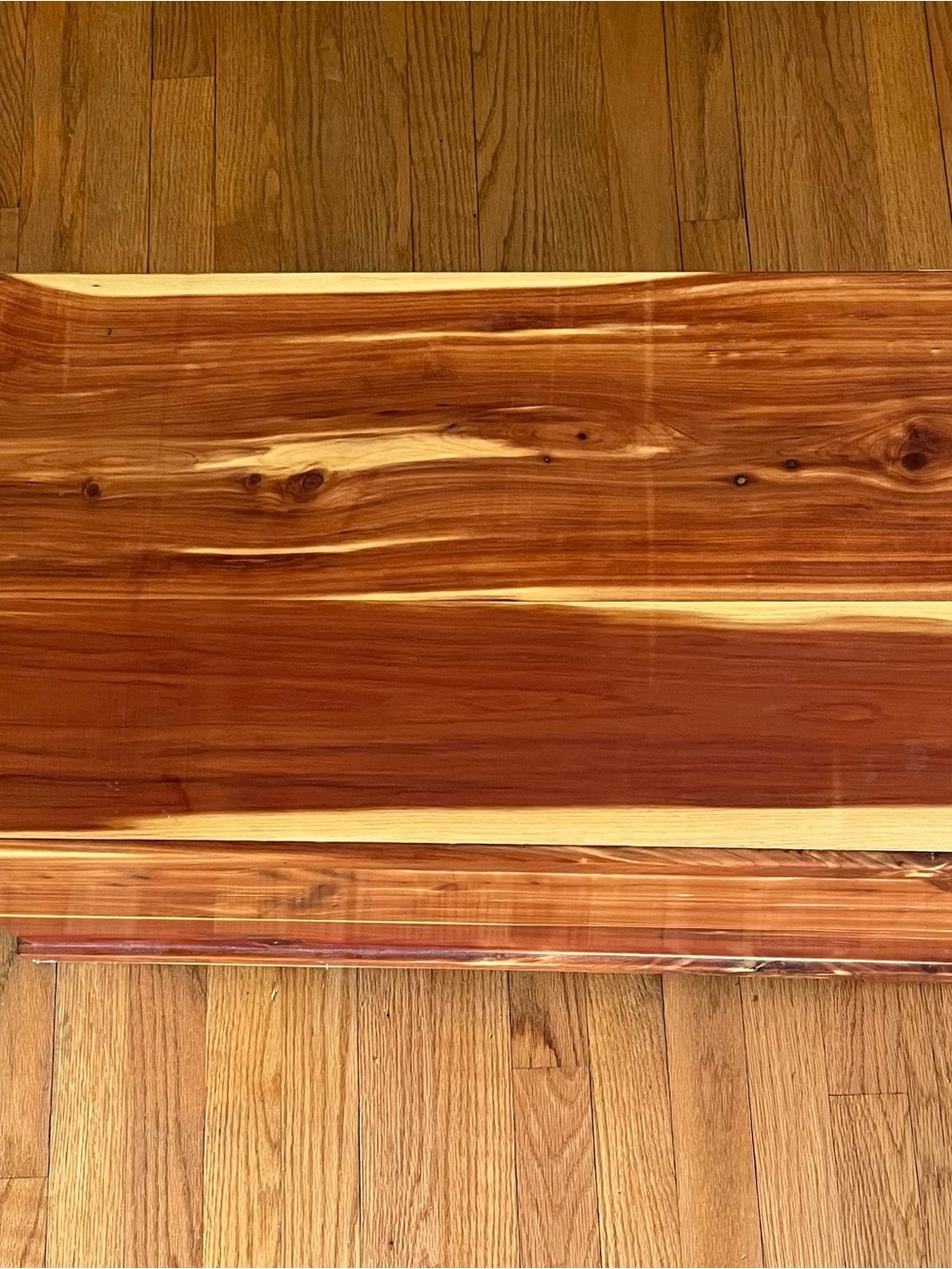 Handcrafted Amish made Cedar Storage Chest - Natural Red-Brown Finish